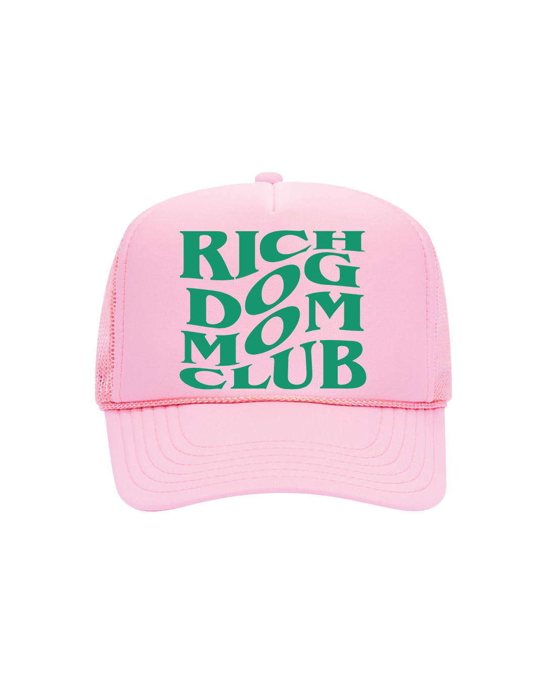 Rich Dog Mom Trucker- "Light Pink&Green"