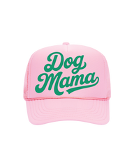 Dog Mama Trucker- "Light Pink & Kelly Green"