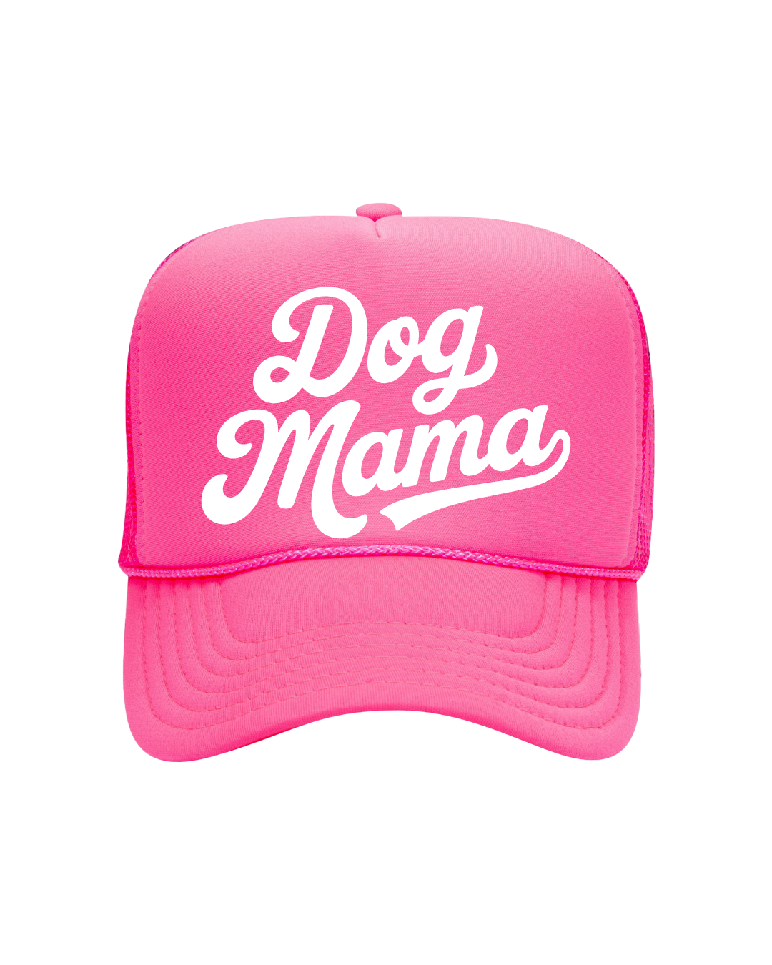 Dog Mama Trucker- "Hot Pink&White"