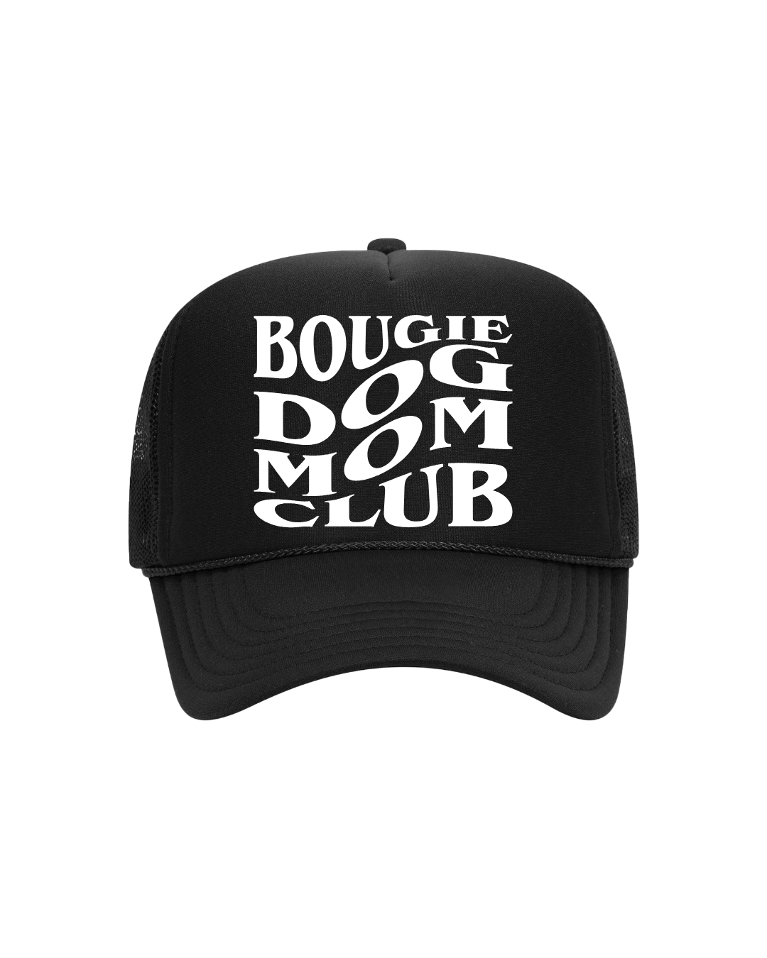 Bougie Dog Mom Trucker Hat- "Black&White"