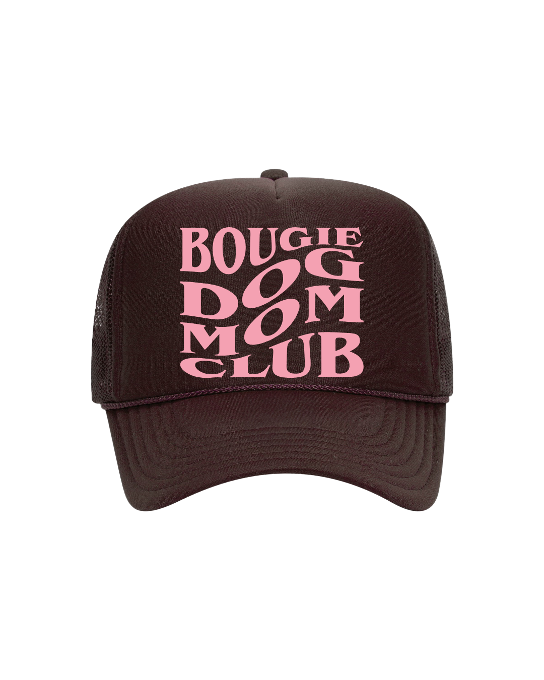 Bougie Dog Mom Trucker- "Brown&Pink"