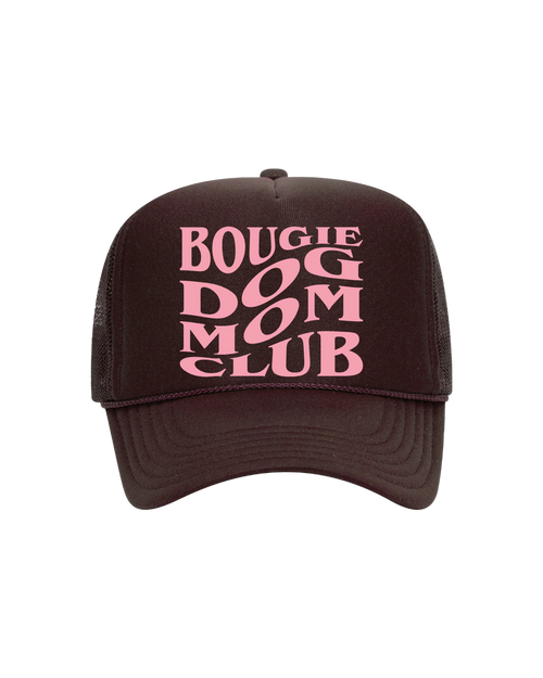Bougie Dog Mom Trucker- "Brown&Pink"
