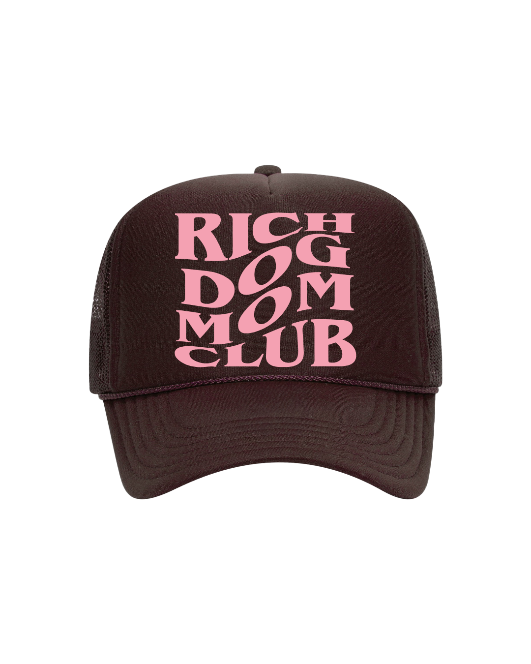 Rich Dog Mom Trucker- "Brown&Pink"