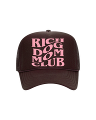 Rich Dog Mom Trucker- "Brown&Pink"
