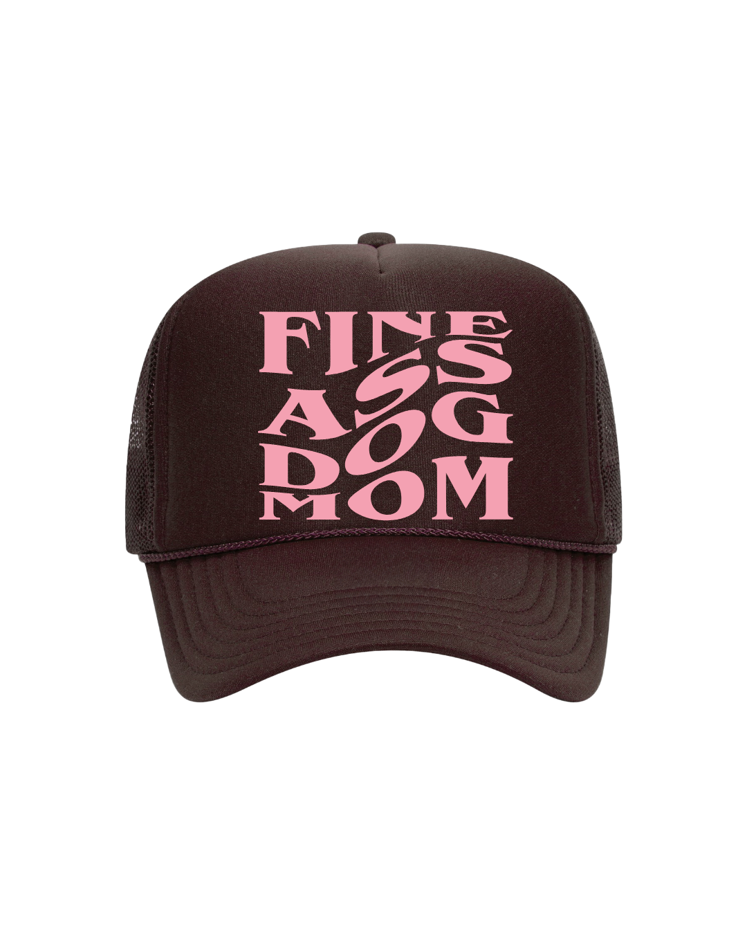 Fine A$$ Dog Mom Trucker- "Brown&Pink"