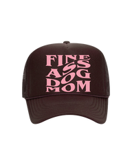 Fine A$$ Dog Mom Trucker- "Brown&Pink"