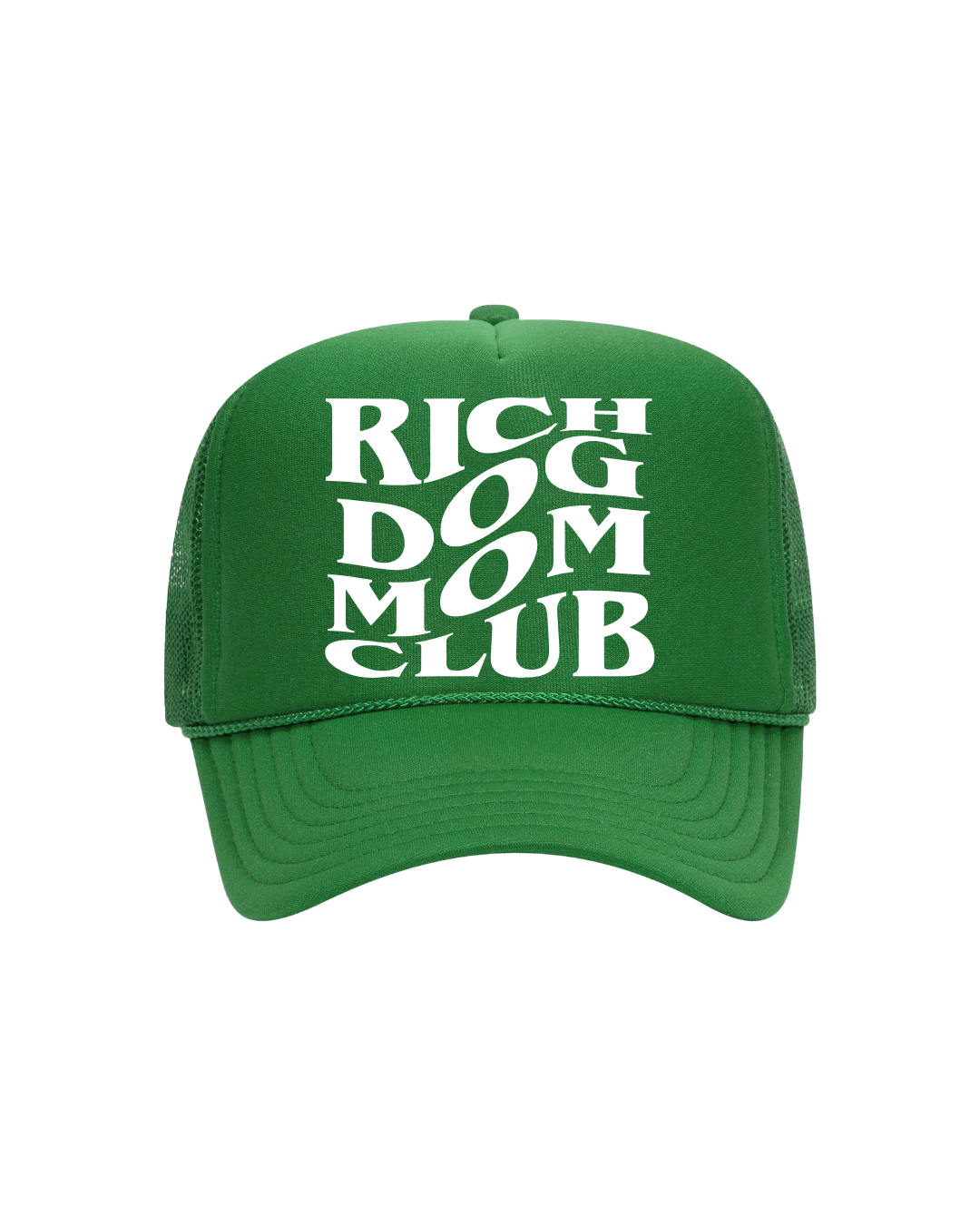 Rich Dog Mom Club Trucker- "Kelly Green&White"