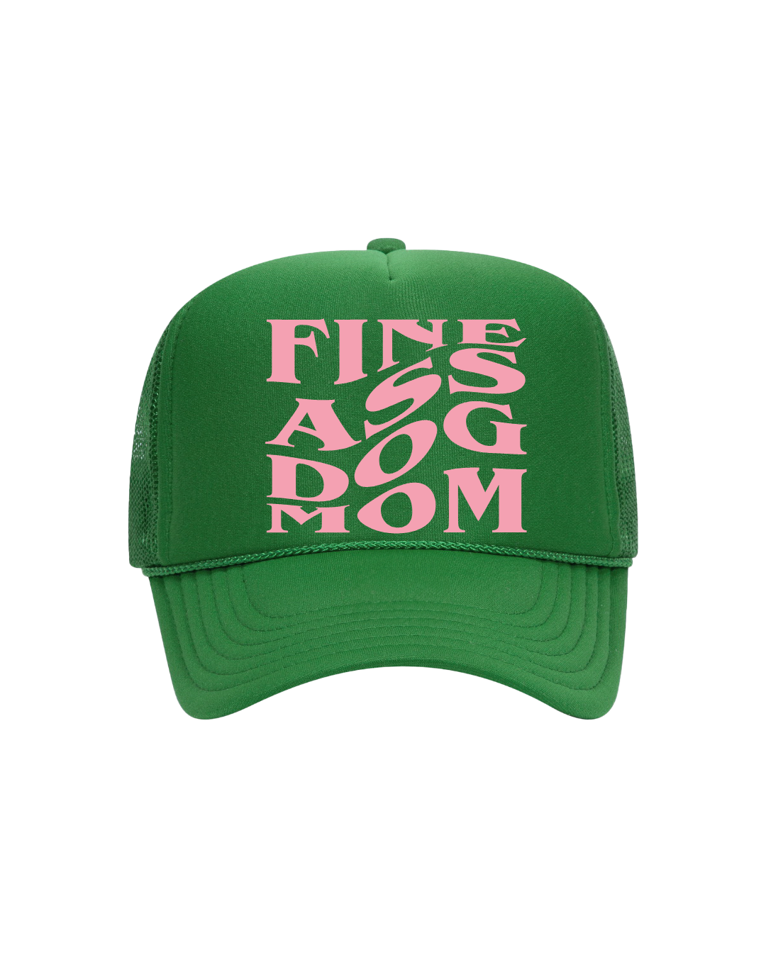 Fine A$$ Dog Mom Trucker- "Kelly Green&Pink"