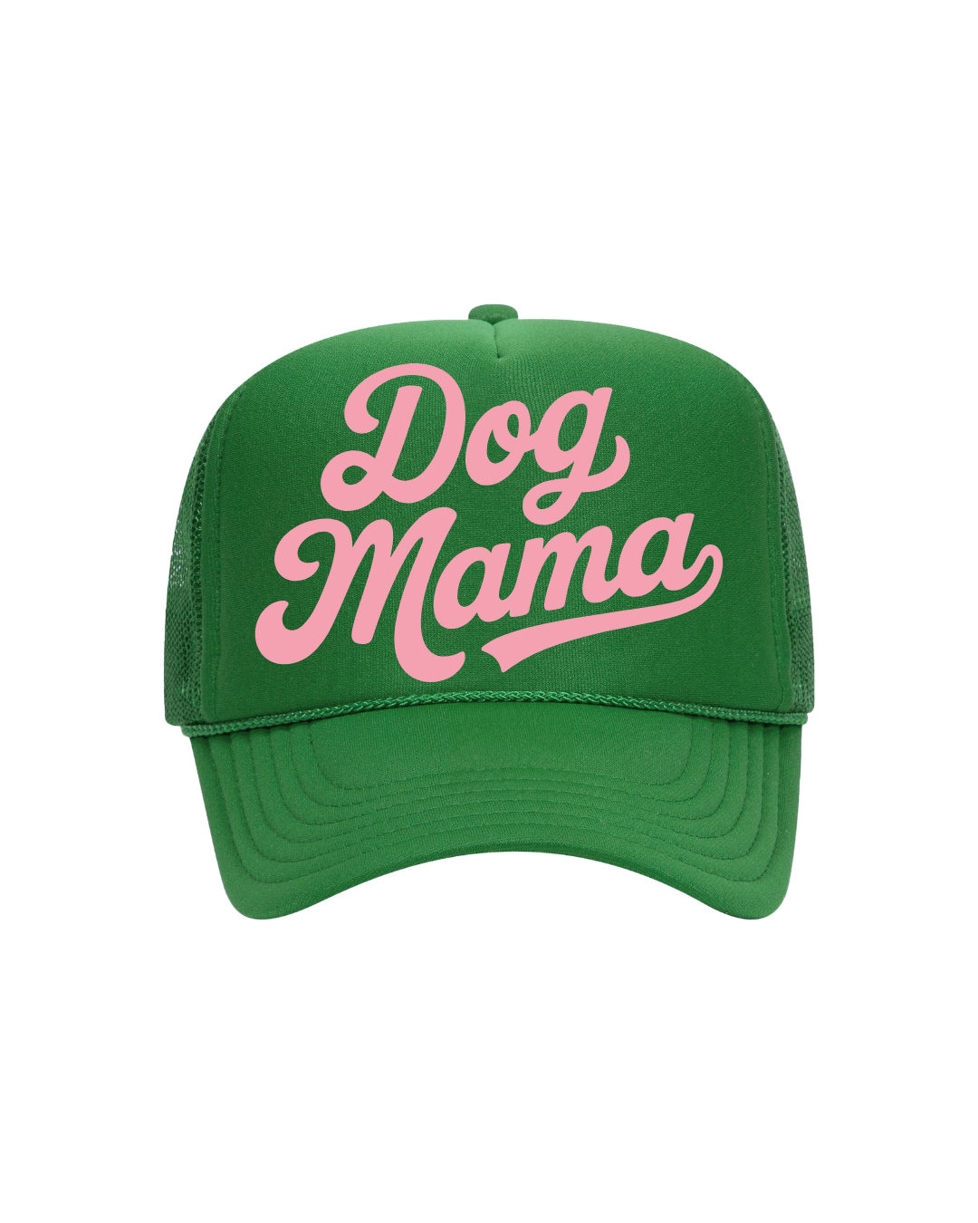 Dog Mama Trucker- "Kelly Green&Pink"