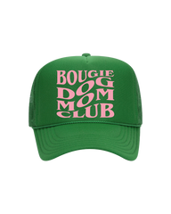 Bougie Dog Mom Trucker- "Kelly Green&Pink"