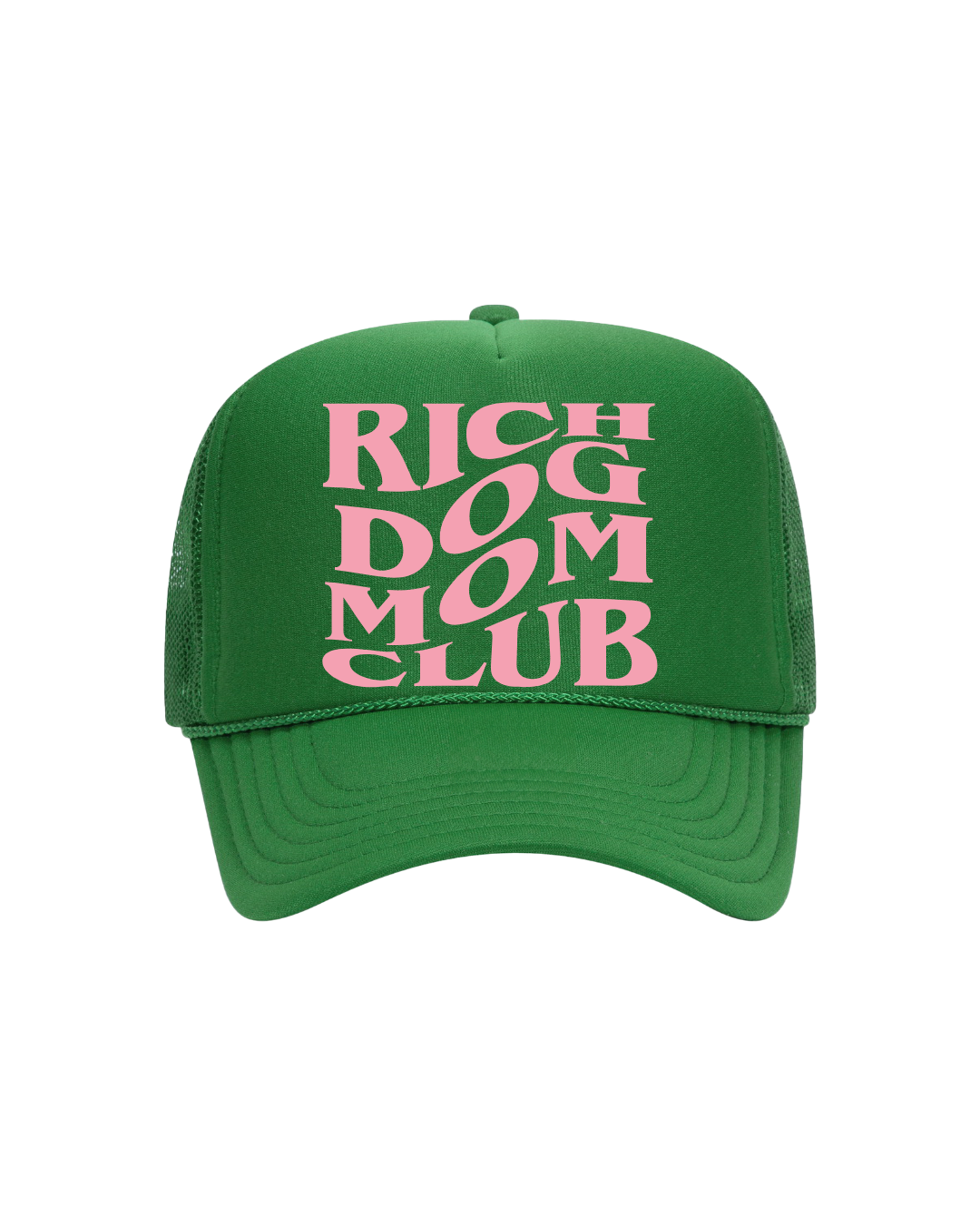 Rich Dog Mom Trucker- "Pink&Green"