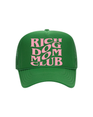 Rich Dog Mom Trucker- "Pink&Green"