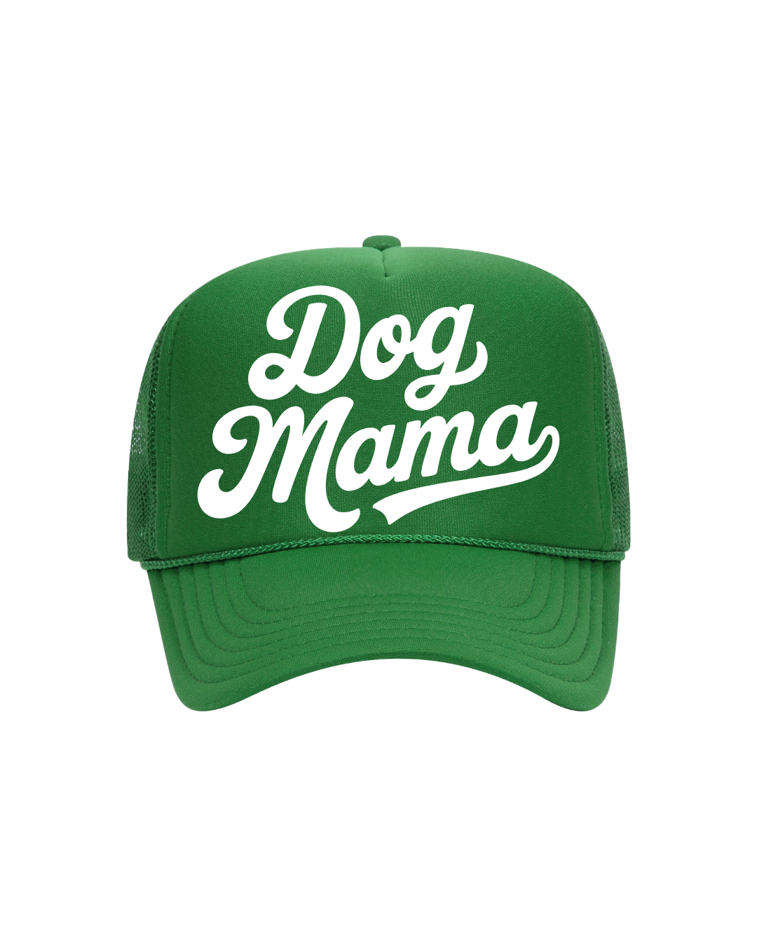 Dog Mama Trucker- "Kelly Green&White"