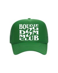 Bougie Dog Mom Trucker- "Kelly Green&White"