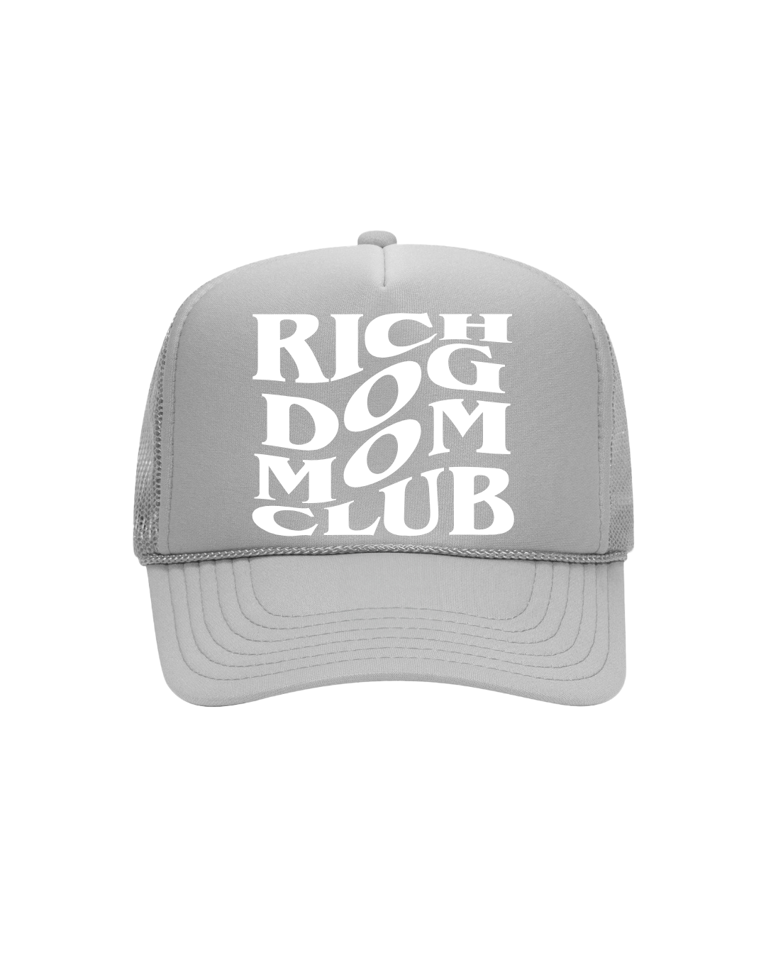 Rich Dog Mom Trucker- "Grey&White"