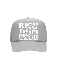 Rich Dog Mom Trucker- "Grey&White"