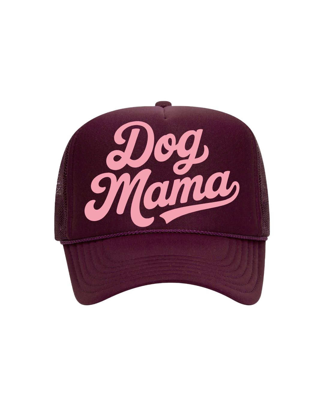 Dog Mama Trucker- "Maroon&Pink"