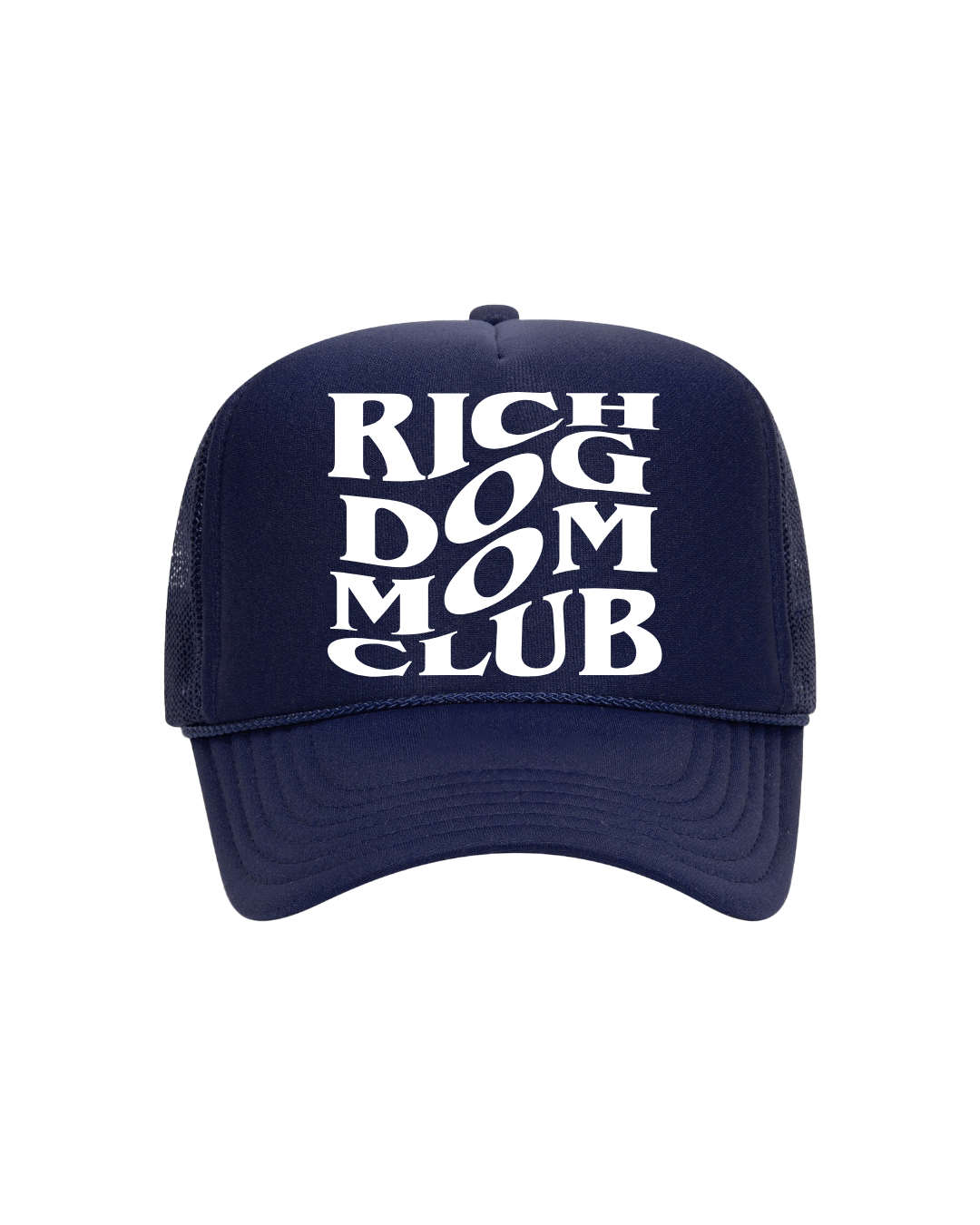 Rich Dog Mom Trucker- "Navy&White"