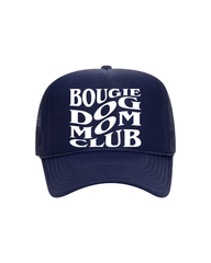 Bougie Dog Mom Trucker- "NAVY&WHITE"