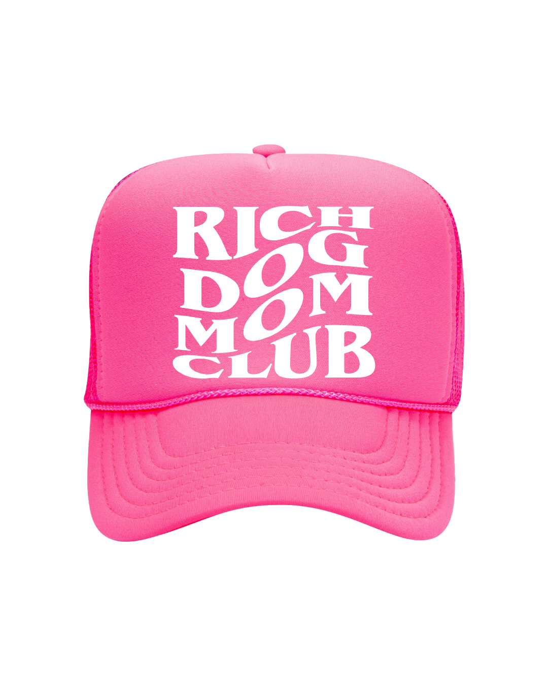 Rich Dog Mom Club Trucker- "Hot Pink&White"