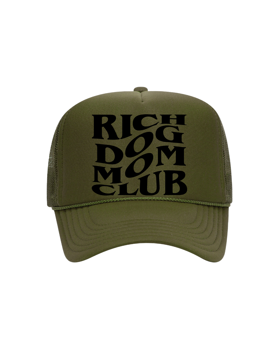 Rich Dog Mom Trucker- "Olive&Black"
