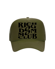 Rich Dog Mom Trucker- "Olive&Black"