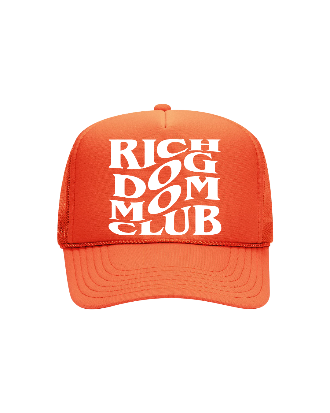 Rich Dog Mom Trucker Hat- "Orange&White"