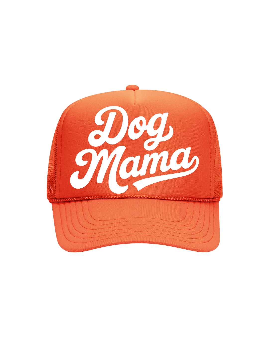 Dog Mama Trucker- "Orange&White"