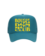 Bougie Dog Mom Trucker- "Turquoise&Yellow"