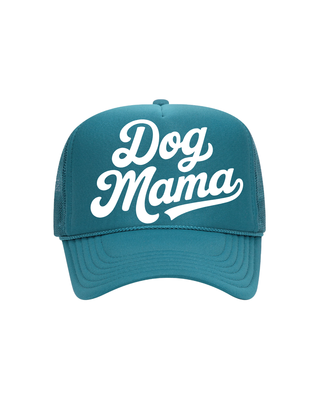 Dog Mama Trucker- "Turquoise&White"
