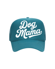 Dog Mama Trucker- "Turquoise&White"