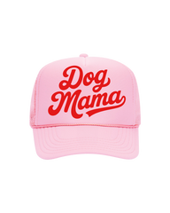 Dog Mama Trucker-"Light Pink&Red"