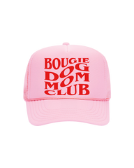 Bougie Dog Mom Trucker- "Light Pink&Red"